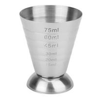 Kokteilių įrankiai Baro maišytų gėrimų aksesuarai Nerūdijančio plieno 75ML Baro kokteilių plaktuvas Matavimo puodelis Jigger A