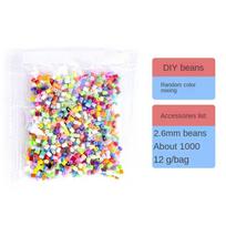 1000 pcs/Bag Rainbow Color Perler Fuse Beads Hama Beads Beads Diy Educational Toys  Handmade Gift 2.6mm gray
