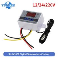 XH-W3001 Skaitmeninio valdymo temperatūros mikrokompiuterinis termostato jungiklis termometras naujas termoreguliatorius 12V/24V/220V 10A DC12V auksas