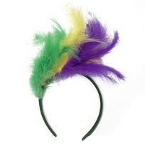 Mardi Gras galvos juosta moterims flaperio galvos apdangalas aksesuarai maskaradiniam vakarėliui elegantiška plunksnų galvos juosta