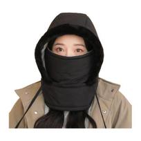 Žieminė Balaklava Kepurė Vyrams Moterims Storas Šiltas Gobtuvu Šalikas Kepurė Vilnos Raištelis Hoodies Veido Pagalvėlė Slidinėjimo Sniego Kaukolė Kepurė Šaltam Orą juoda