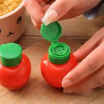 4 vnt. 50 ml mini plastikiniai prieskonių indeliai, prieskonių indeliai, aginomoto dozatorius, daugkartinio naudojimo virtuvės druskos, pipirų, prieskonių buteliukai, bento dekoras one size