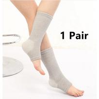 Bambuko suspaudžiami kulkšnies įtvarai, palaikymas sportui ir atsigavimui, šilti pėdų įvyniojimai, unisex vyrams ir moterims 1pair pilka