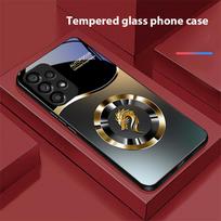 Gradient Leader For Samsung Galaxy S 8 9 10 20 Plus 21 FE 22 23 24 Ultra S7 Edge Black Tempered Glass Phone Case Hard Shell for Galaxy S21 Ultra