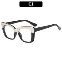 Women's eyewear: trendy oversized square color block glasses