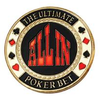 Profesionalus pokerio dalintojo mygtukas Pokerio kortų apsaugas Metalinė moneta