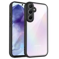 Skirta Samsung Galaxy S23 FE S23FE dėklas Oro pagalvėlė Atsparus smūgiams Silikoninis buferis Skaidrus matinis galinis dangtelis Kietas dėklas Samsung S23 FE Pc + tpu&Galaxy S23 FE juoda