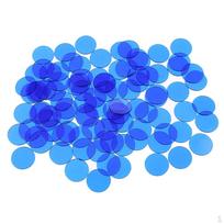 100 vnt. BINGO žetonų - 5 tipai pasirinkti Blue