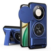 Dėklas Honor Magic 8 Lite 5G Case Sukamas Slankiojantis Kameros Apsaugos Žiedas Stovas Atsparus Smūgiams Dangtelis Capa Funda Honor Magic 8 Lite mėlyna