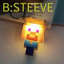 Minecraft aplinkos fakelas LED šviesa USB įkraunamas mini fakelas raktų pakabukas kuprinės pakabukas vaikų dovanos LED naktinė šviesa