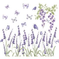Levandų Žiedų Sienos Lipdukai, Violetiniai Nuimami Lipdukai Miegamojo Svetainės Namų Sienų Dekoras 30x90cm*2pcs violetinė