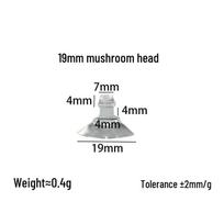 Transparent PVC Anti-slip Mushroom Head Suction Cup for Bathroom and Furniture Fixing