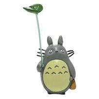 Žuvų akvariumo dekoracija Ryškių spalvų, neblunkanti Akvariumo kraštovaizdžio formavimas PVC Anime figūrėlė Miyazaki Katė su lapo ornamentu Akvariumo priedai L pilka