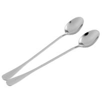 2Pcs Dessert Spoons Food Grade Rust-proof Stainless Steel Milk Coffee Dessert Honey Soup Spoon Cutlery Kitchen Supplies B