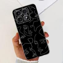 For Xiaomi 14T Pro Case Stylish Flowers Painted Cover 6.67'' Clear Silicone Phone Case For Xiaomi Mi 14T 14TPro Mi14T Soft Shell Xiaomi 14T