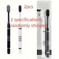 Soft Bristle Toothbrushes for Couples - Ultra-Fine Fibers, Full Head Coverage, Ideal for Daily Use & Travel Essentials