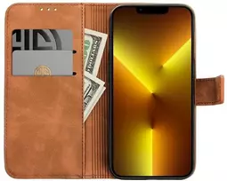 OEM atverčiamas dėklas iPhone 12 / 12 PRO Tender Book ruda