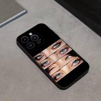 B-Billie L-lovely E-EilishS For iPhone 17,16,15,14,13,12,11,Pro,Max,Plus,E,SE4,Air,Mini Black Soft Cover Phone Case iPhone12promax