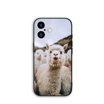 Telefono dėklas mielas lama lamos alpakos dėklas Apple iPhone 16 15 14 Plus 13 12 Mini 17 Pro Max + ProMax 16E Air 15+ dėklui iPhone 16e gray