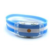 2022 m. Pasaulio taurės LED apšviesta vėliavėlė Silikoninė apyrankė Patvari ir patogi sportinė apyrankė ant riešo Argentina