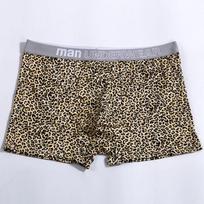Men's Plus Size Leopard Print Underwear with Comfortable Wide Waistband M
