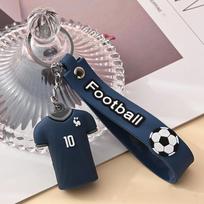 Cartoon Football Jersey Keychain: Cute Ronaldo, Messi, Mbappé, Neymar Car Bag Pendant, Non-Fading