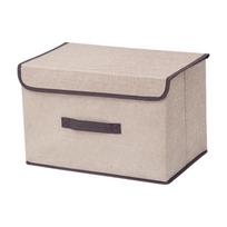 Multi Size Fabric Storage Box Foldable Options for Home Organization rice white storage