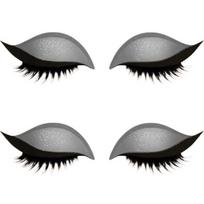 2 Pairs Self-Adhesive Lazy Eyeshadow Eyelash Patch Quick Makeup Party Makeup Stickers  Daily Use 2Pairs Silver