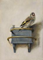Carel Fabritius Auksaspalvis Bucharas Spaudinys Sienos Menas Paveikslai Svetainei Namų Dekoras Drobės Tapyba Vintažinis Gyvūnas Paukštis Plakatas 21X30CMNo Framed gray