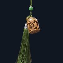 Yellow Sandalwood Cell Phone Chain Hollow Out Carved Wooden Pendants  Key Chain Decoration styleC