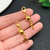 10-Style Multi-Color Round Magnetic Lobster Clasp Charms for DIY Bracelet & Necklace Jewelry brown
