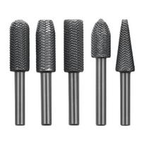 5Pcs Grinding Head, High-Strength Carbon Steel Rasp Set with Sharp Edges, for Wood Polishing Deburring And Hole Expansion 5pcs