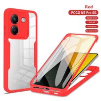 For Mi Poco M7 M6 F7 F6 F5 Pro Anti Shock And Anti Fall 360 Fully Wrapped Phone Case For Mi Poco F7 Ultra Poco M6 Pro 4G raudona
