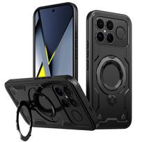 Armor Shockproof Case Fundas For Xiaomi Poco F8 Pro Ultra Redmi K90Pro Max 360° Rotating Magnetic Stand TPU Plastic Phone Cover Poco F8 Pro juoda