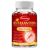 Astaxanthin complex capsules help improve cardiovascular health, improve blood circulation, boost energy, and strengthen the immune system. 120