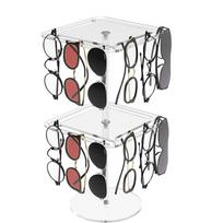 9.88 X 8.31 X 0.83 Inches 360 Rotating Glasses Rack Eyeglass Display Stand Hassle-Free Assembly Modern Elegant Look