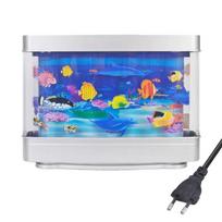 Virtual Ocean Dynamic Simulation Ornamental Fish Lamp Aquarium Decorative Night Light  Dormitory B-US Plug