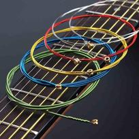 6 vnt / rinkinys Rainbow spalvotos gitaros stygos akustinei liaudies gitarai klasikinei gitarai