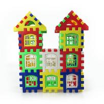 24/72/120 vnt Spalvingi namo statybiniai blokai Dėlionės blokeliai Vaikams Mokomieji žaislai Dovana 24Pcs
