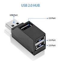 FONKEN 3 prievadų USB 3.0 šakotuvo plėtiklis, skirtas nešiojamiesiems kompiuteriams USB 2.0 skirstytuvas 3 krypčių įkroviklis Otg U disko dokas, skirtas pelės klaviatūros adapterio priedams USB 2.0 HUB