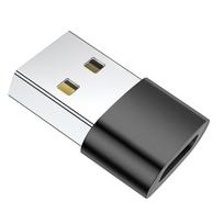 FONKEN USB į C tipo keitiklio adapteris USB 2.0 kištukas nešiojamasis mini kompiuteris mobiliojo telefono keitiklis sidabro ir juodos spalvos juoda