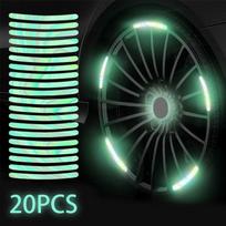 20 vnt. automobilio ratus atspindintis lipdukas padangos dekoravimo lipdukas rato stebulę atspindintis lipdukas suasmeninti kėbulą šviečiantys lipdukai 20pcs įvairiaspalvis