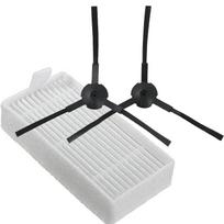2 šepečiai + 1 filtras, skirtas Ilife Suction Robot V5.V5S.V5Pro, Medion Md16192/18500
