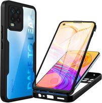 360 viso korpuso įmontuota ekrano apsauga Realme 8 Realme8 Pro Realme8i 8i 4G Dulkėms atspari smūgiams ir įbrėžimams plonas buferio apsauginis dėklo dangtelis Realme 8i juoda
