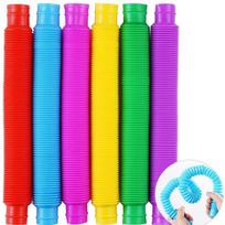 Sensorinis žaislas nuo streso Vaikams Autizmas Suaugusiems Vaikams Fidget Žaislai Streso mažinimui Plastikinis Pūstuvas Suspaudžiamas Žaislas Pop vamzdeliai 1.9cm—(14cm to 48cm) rožinė raudona spalva