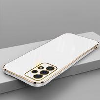Prabangus padengtas veidrodinis telefono dėklas, skirtas Huawei Honor Samsung Galaxy A12 A22 A54 A52 A53 A13 A14 S22 S21 FE S20 S23 Plus A34 minkštas silikoninis galinis dangtelis Samsung A10 balta
