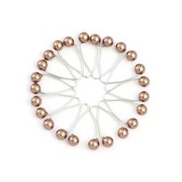 12pcs Lady Anti Slip Brooch Headscarf Shawl Scarf Clips Muslim Fixed Pins Hijab Clips Pearl Stylish Brooch for Women Jewelry Accessories white