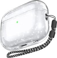 Blizgantis permatomas silikoninis dėklo dangtelis, skirtas Apple Airpods Pro 4 2 3 2024 2022 Pro2 Air Pods 1 Airpods3 2-osios 3 kartos priedai For Airpods Pro baltos blizgesio spalvos