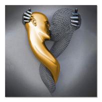 Moderni metalinė figūros statula meno drobės tapyba romantiški abstrakcijos plakatai ir spaudiniai sienų tapyba svetainės namų dekoras Cuadros 21cm×30cm No Frame beige
