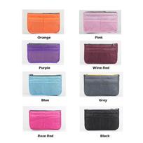 1pc Nylon Travel Organizer Tote Wallet Large Lined Women's Cosmetic Bag YSL oranžinė